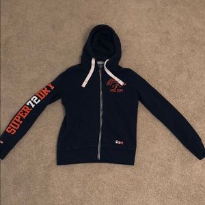 SUPERDRY BLUE TRACKSTER ZIP HOODIE